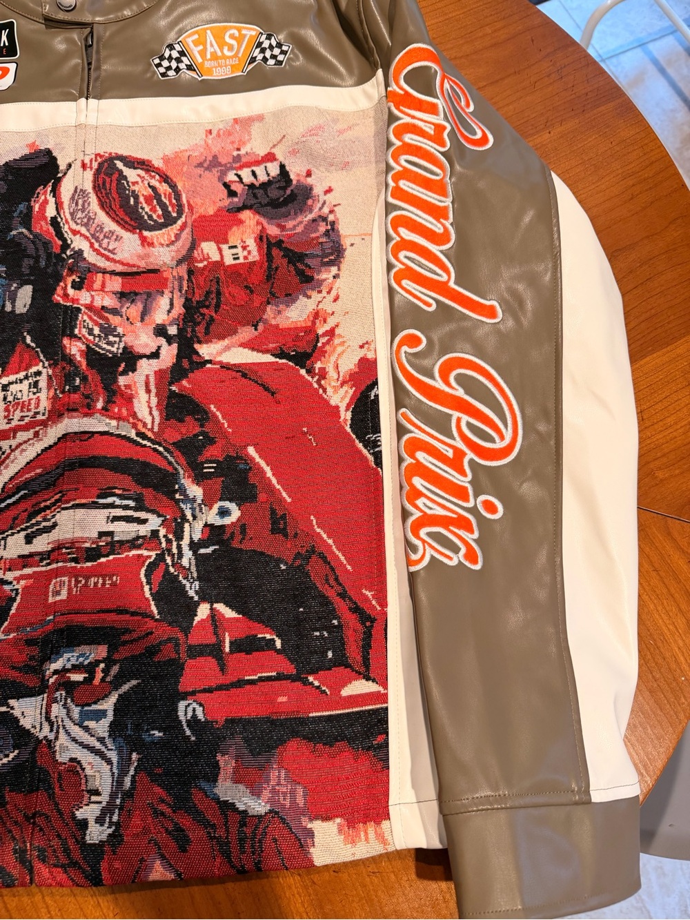 🏁 Copper Rivet "Speed Freak" Tapestry Racing Moto Jacket 🏁 - Picture 5 of 12